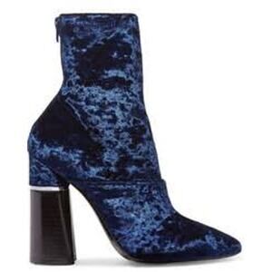 Philip Lim 3.1 Kyoto Boots Blue Velvet Women's Eu 40 US 9 NWT